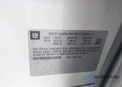 2014 Cadillac Xts Luxury z USA, uszkodzony, nr VIN 2G61M5S30E9195630